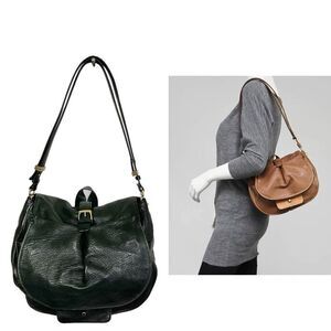 Chloe Mavis Black Bark Leather Shoulder Bag